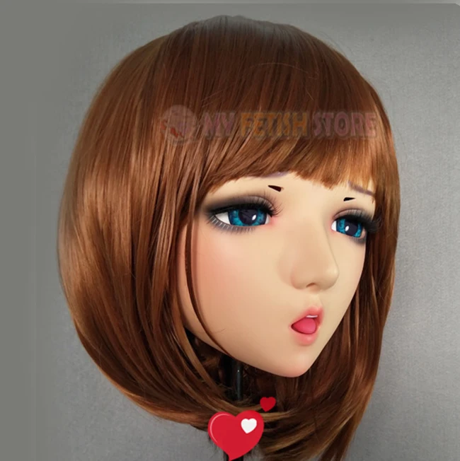 (HAN 01) Женская милая девочка каучуковые полуголовы Kigurumi BJD Eyes Crossdress Косплей