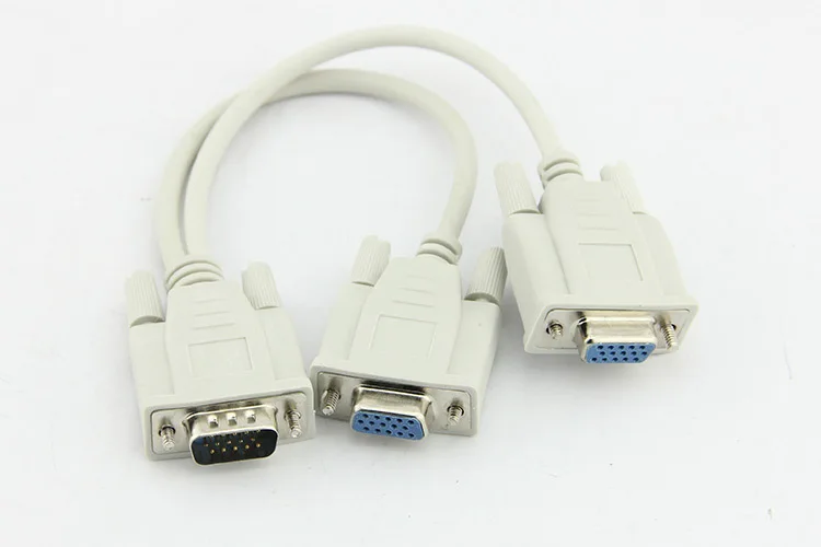1 шт. высококачественный разветвитель VGA HD15 (15-pin) DB15 Y штекер-гнездо M/F