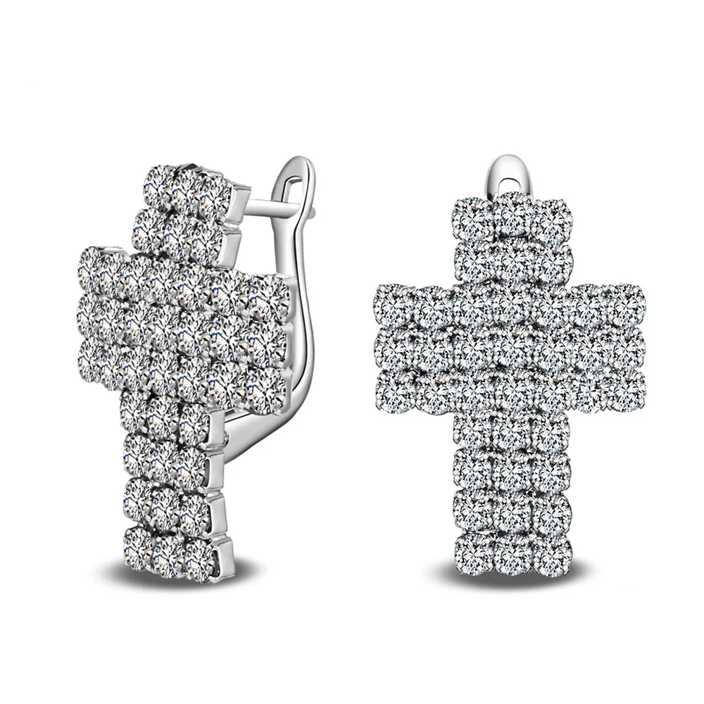Женские серьги гвоздики серебряного цвета с фианитом|earrings for women|earrings forjesus earrings |