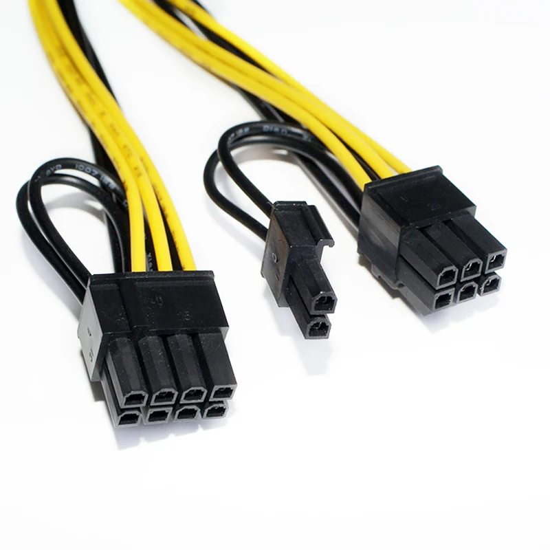 ULT Best 5 шт./лот PCI E PCIE 6P гнездо на 2 порта двойной 8pin 6 + p Male GPU Graphics видеокарта Майнер