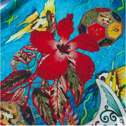 Летнее пляжное платье AYUNSUE женское повседневное шелковое с цветочным принтом