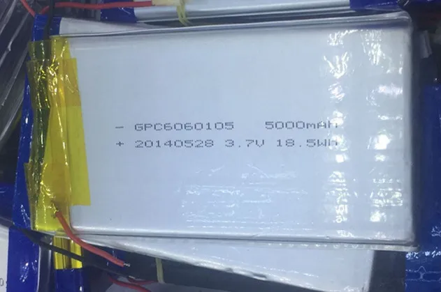 

Литий-полимерный аккумулятор 6060105, 5000 мА ч, для мобильного телефона, 3,7 в, литий-ионный аккумулятор