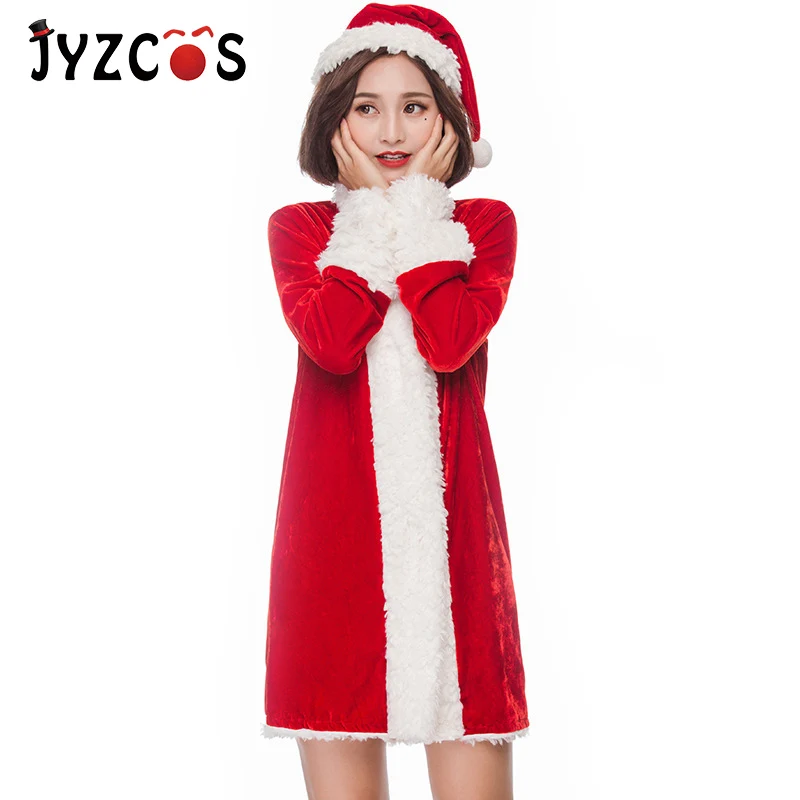 New Christmas Party Red Plush Jacket Stage Costume Cosplay Character | Тематическая одежда и униформа