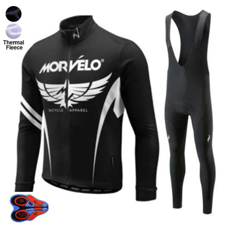 2019 Morvelo Inverno maillot ciclismo hombre Runchita Зимняя Теплая Флисовая велосипедная Джерси с