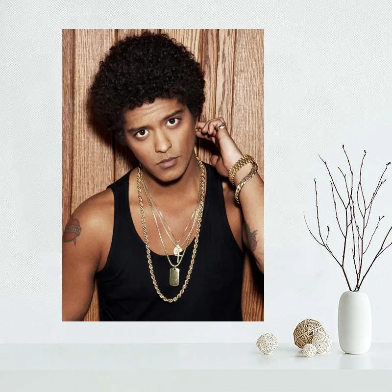 2018 Новое поступление персонализированный постер на холсте Бруно Марса для