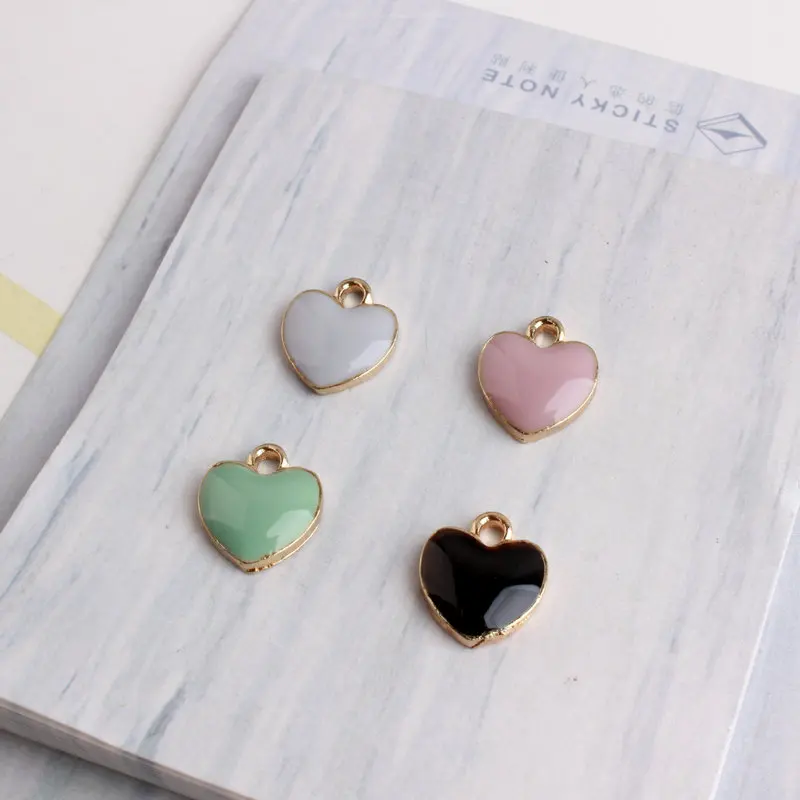 10 шт. капли масла мини сердце эмаль Подвески для DIY ювелирные аксессуары