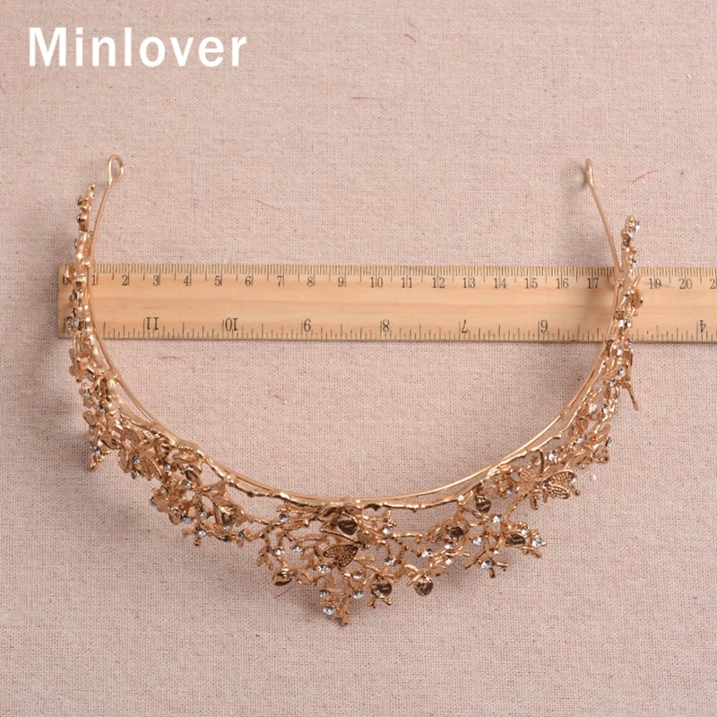 Minlover/ новые модные Романтические свадебные диадемы, Этнические женские свадебные аксессуары для волос, повязка на голову ручной работы для девочек HG171