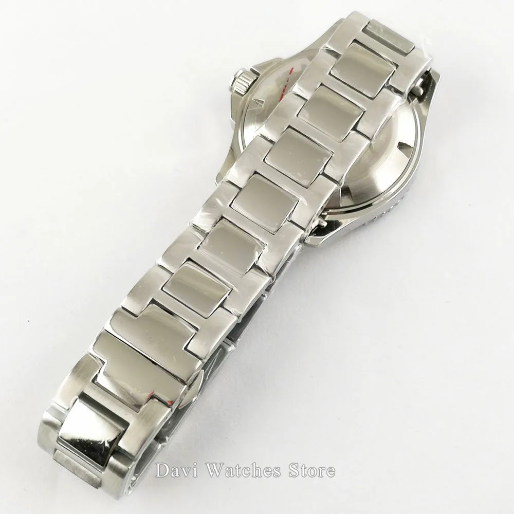 Роскошные стерильные Мужские механические часы 40 мм с синим циферблатом и