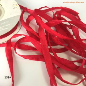 139 7 мм 10mts до 50mts за карту чистый натуральный шелк атласная тафта однотонные ленты для вышивки - Цвет: 139