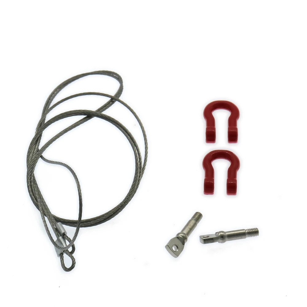 1Set RCAWD Metal U Shape Trailer Hook With Steel Wire Rope For Rc Hobby Car Crawler Scale Parts FZ0018 | Игрушки и хобби