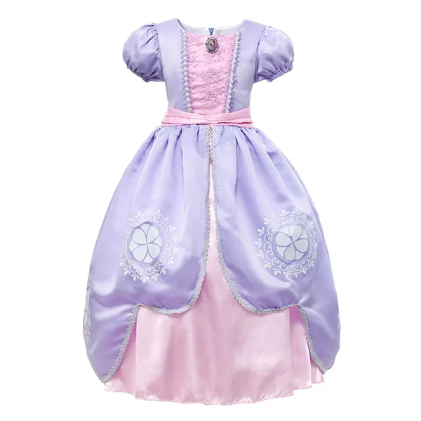 Sofia Dress 113 Платье принцессы Софии для девочек; маскарадные костюмы Софии для маленьких девочек; детская праздничная одежда с цветочным принтом; Детские торжественные фиолетовые платья - Цвет: Sofia Dress 113