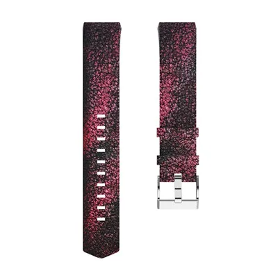 Black deep purple Замена для Charge 2 полосы кожаный ремешок Смарт-часы для фитнеса с Нержавеющая оправа для Charge 2 - Цвет: Black deep purple