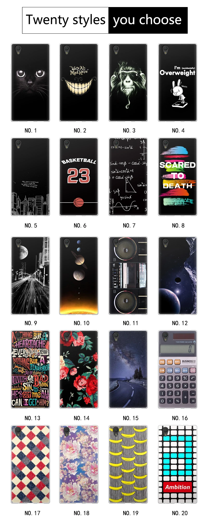 JURCHEN Роскошные УФ чехлы для телефонов с принтом для sony Xperia L1 чехол G3312 G3313 G3311 двойной чехол для sony Xperia L1 чехол силиконовый B