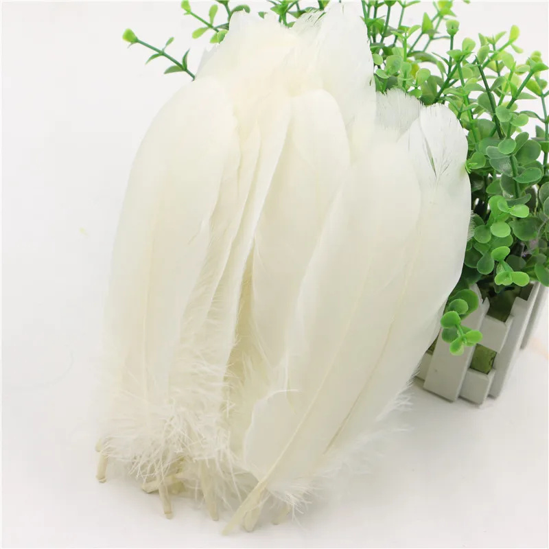 Натуральное гусиное перо цвета слоновой кости для рукоделия/шляп/цветочный