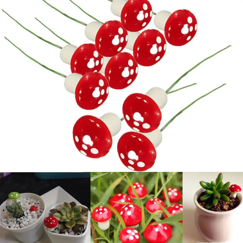 2016 новое поступление 10 шт Красный Миниатюрный грибной табурет Сказочный садовый