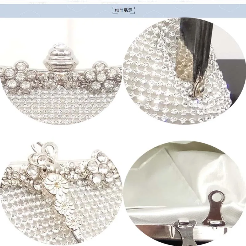 Muling женские вечерние сумки стразы металлические полные бриллиантов клатчи на