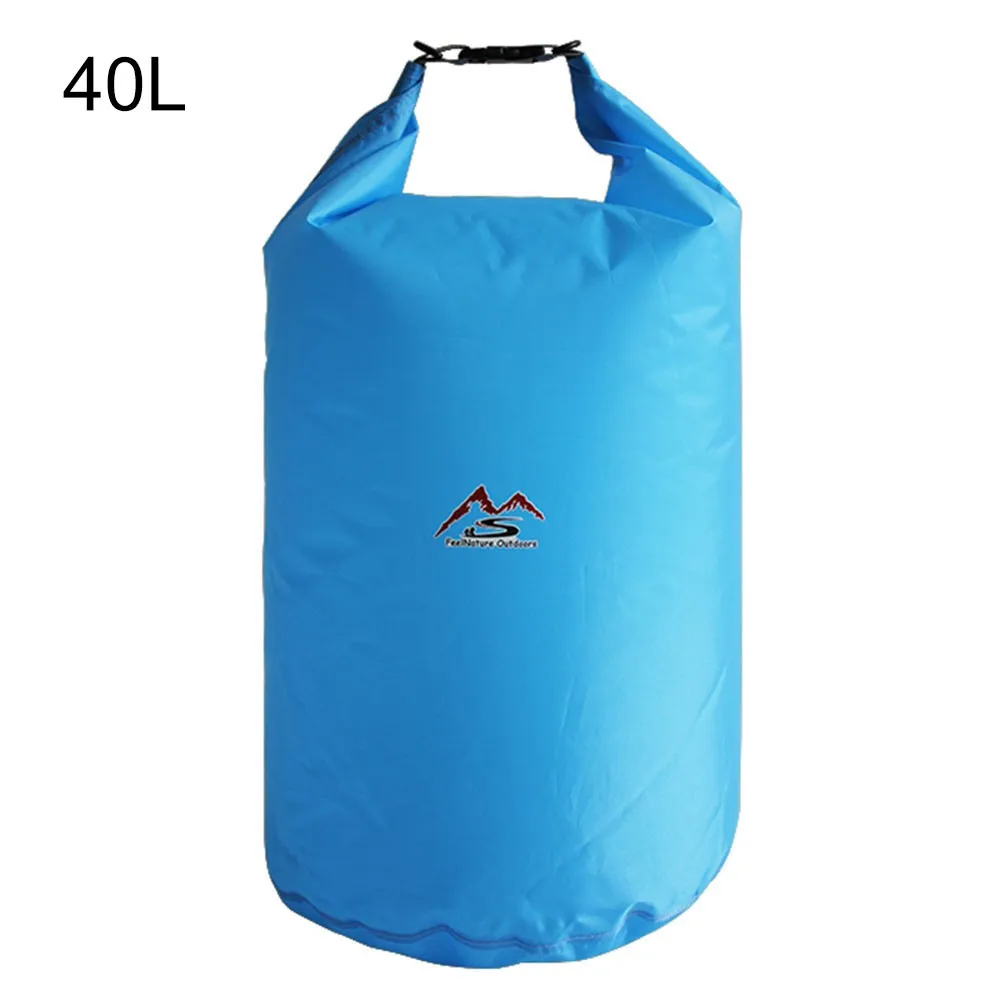 Blue 40L Водонепроницаемый сухой мешок пакет 5L 10L 20L 40L складная сумка для хранения плавания Открытый рафтинг Каякинг река треккинг плавающие сумки - Цвет: Blue 40L
