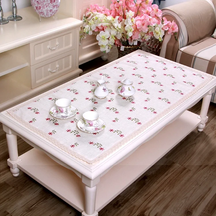 Vezon новый дизайн элегантная льняная скатерть с вышивкой вышитая Цветочная