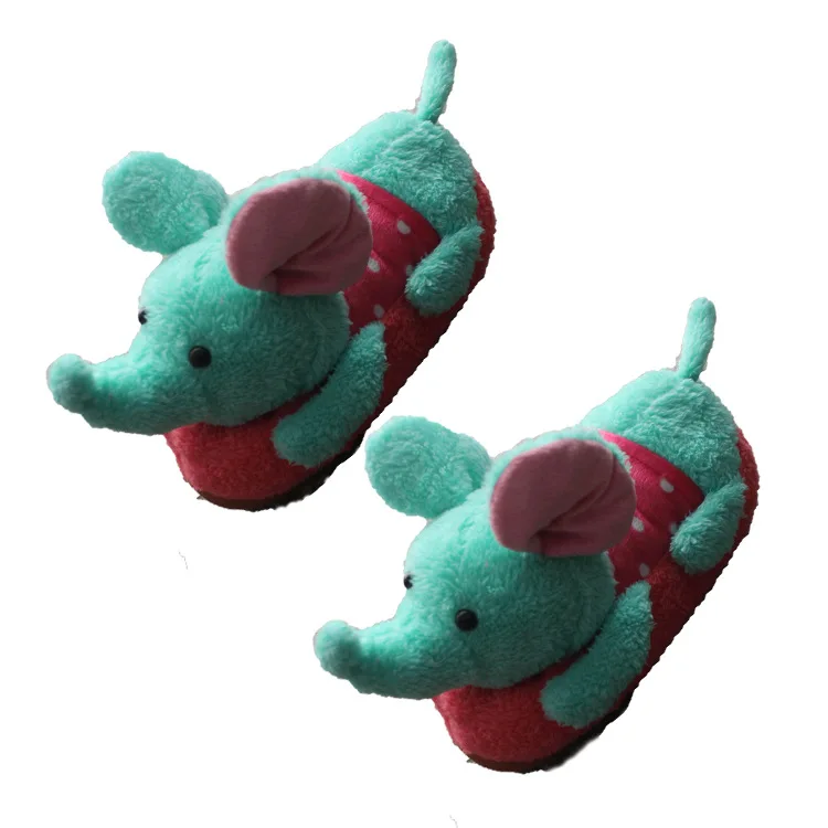 Плюшевые тапочки для косплея женщин мужчин с 3D изображениями животных теплая