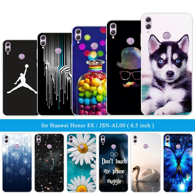 6 5 дюймов для Huawei Honor 8X/JSN AL00 роскошный черный матовый чехол 8X прозрачный