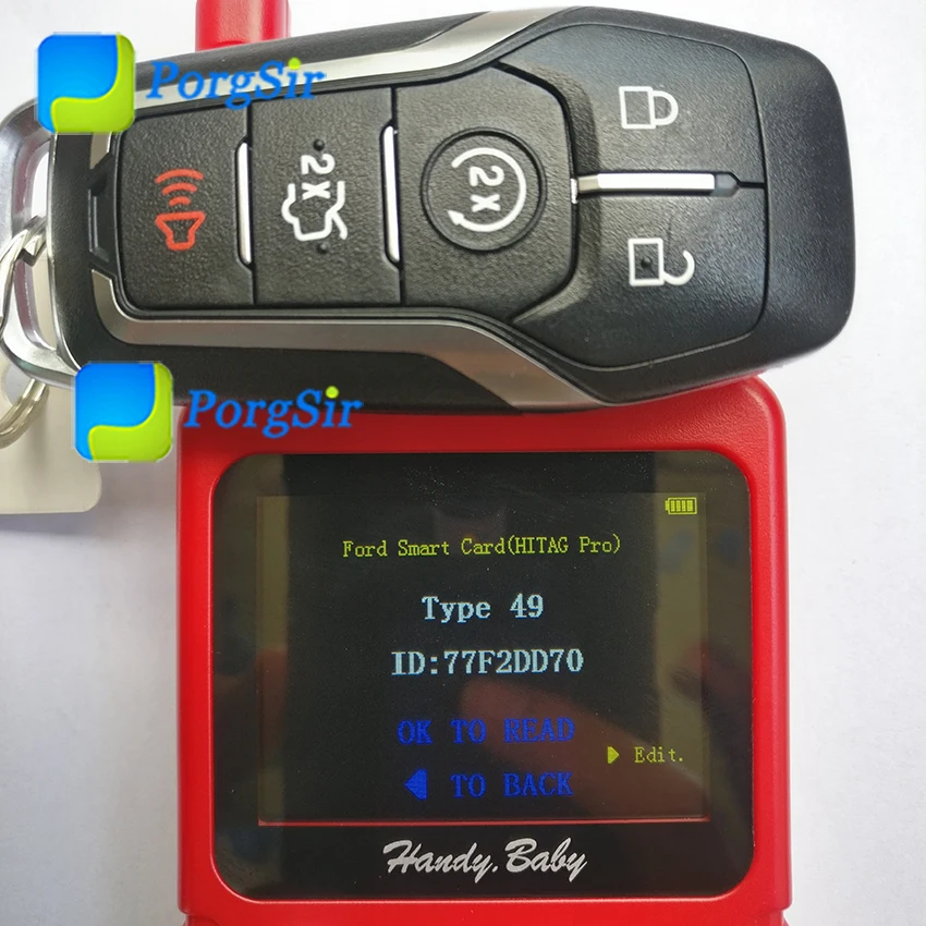 Натуральная 902 мГц 5 кнопок смарт близость Keyless Go удаленного Управление ключ с Hitag