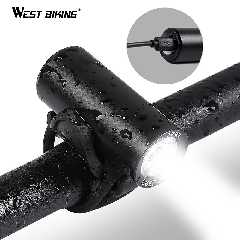 WEST BIKING Водонепроницаемый велосипедный светильник передняя фара для велосипеда