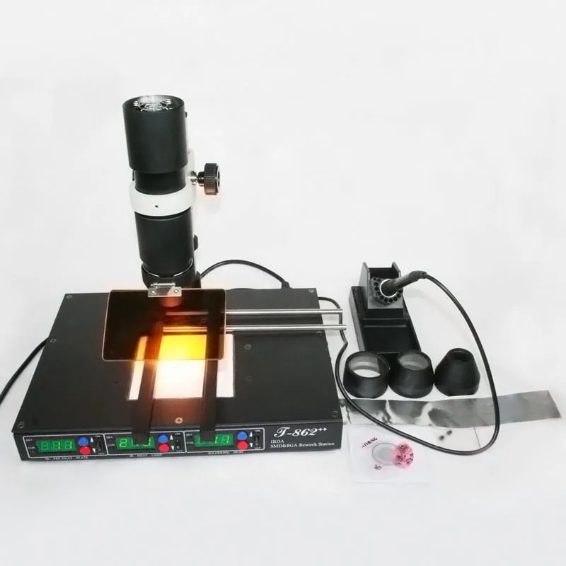 Паяльная станция T862 ++ 220 В IRDA SMD и BGA паяльная с инфракрасным нагревом IC/мобильный