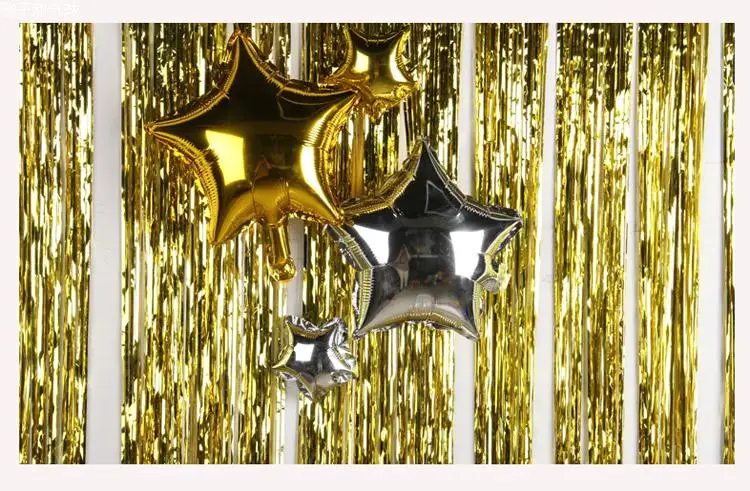 Декорации для вечеринок 1*2 м металлическая фольга дверь занавеска вечеринки