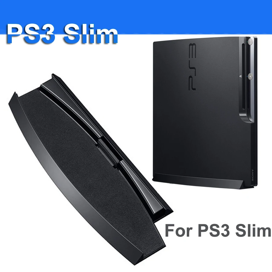Вертикальная подставка черная твердая основа для PS3 супер тонкая консоль Sony