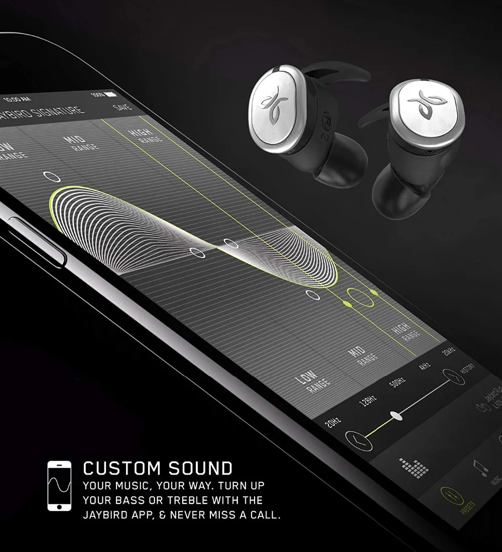 Jaybird RUN True беспроводные наушники для бега безопасные подходят защиты от пота и