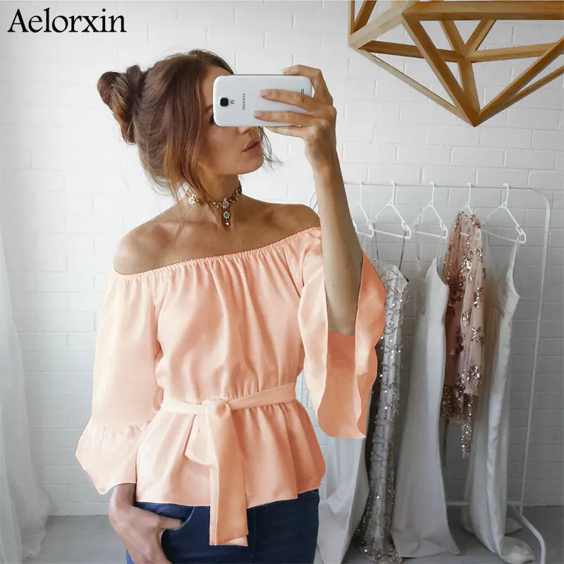 Aelorxin 2019 сексуальный шифоновый с открытыми плечами Блузка Женское кимоно летний