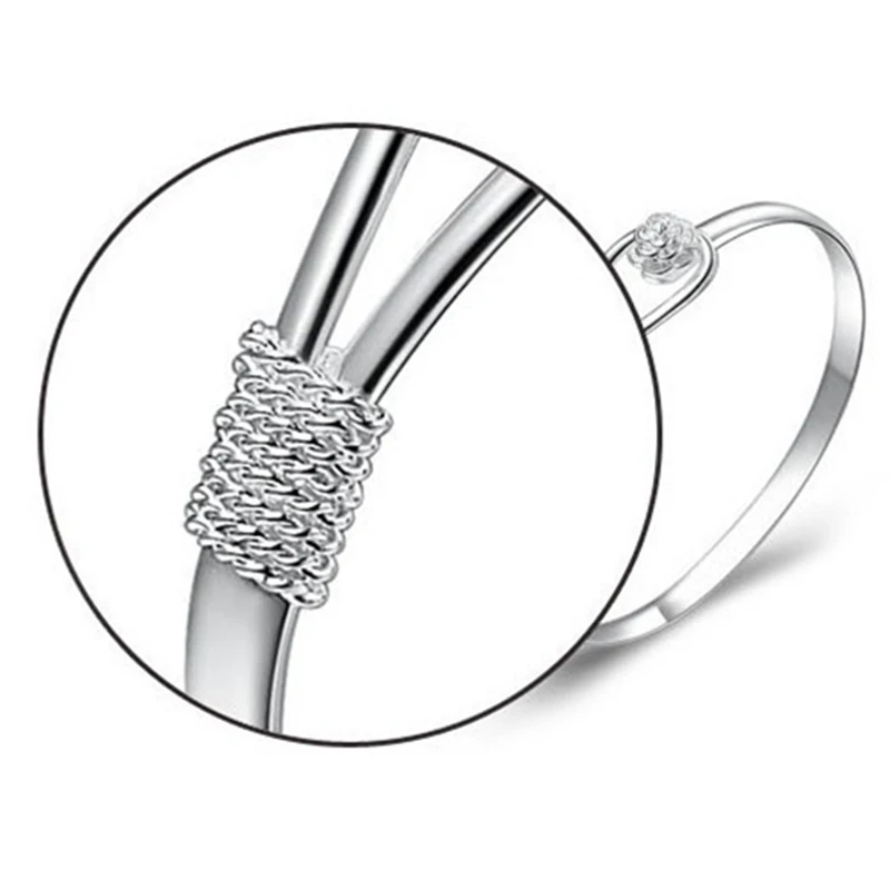 2017 Fashion Style Silver Plated Simple Rose Cuff Bangle Bracelet New Great Women Jewelry | Украшения и аксессуары