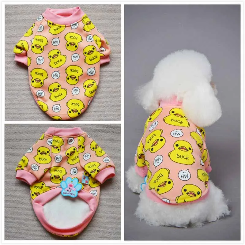 Выгодная цена Одежда для питомцев милый мультяшный принт пальто собаки щенка