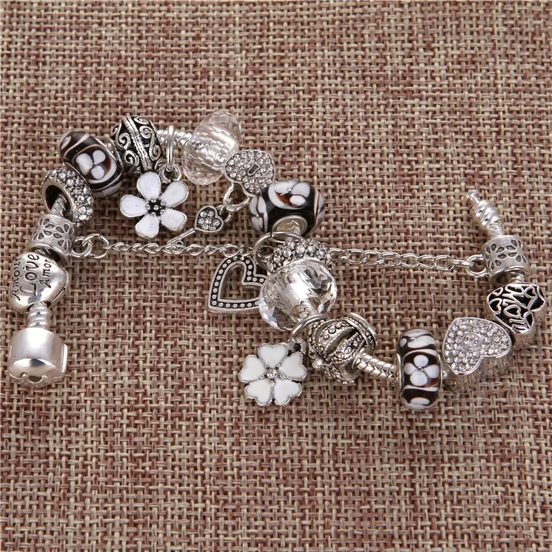 Высокое качество белый кристалл сердце цветок благородный милый очаровательный