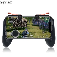 syrinx mobile phone game controller for pubg game joypad auxiliary quick button for iphone andriod phones game gamepad holder