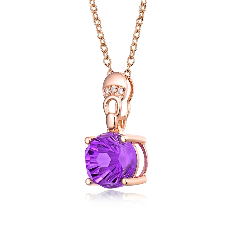 LOVERJEWELRY женские фиолетовые бриллиантовые украшения из розового золота 14 карат