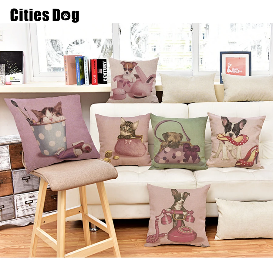 Постельное белье из хлопка с изображением животных мультфильмов подушка в виде