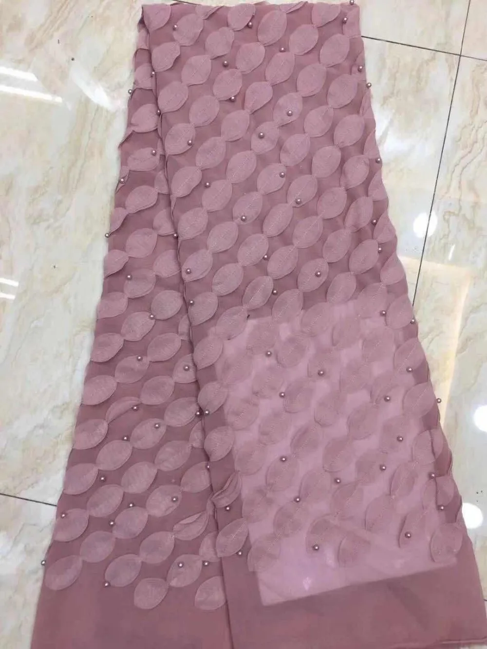 2018 Fashion Sari African Lace Fabric with Beaded Bridal Wedding High Quality Nigerian French Tulle for Party Dress | Дом и сад