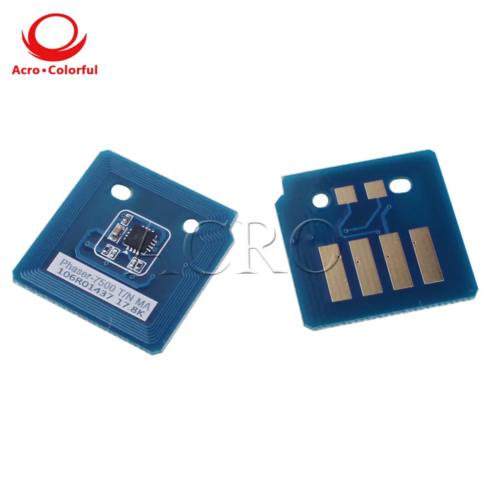 

Тонер-чип 106R01446 106R01443 106R01444 106R01445, подходит для ксерокса Phaser 7500, Южной Америки, Восточной Европы, Африки, 1 комплект