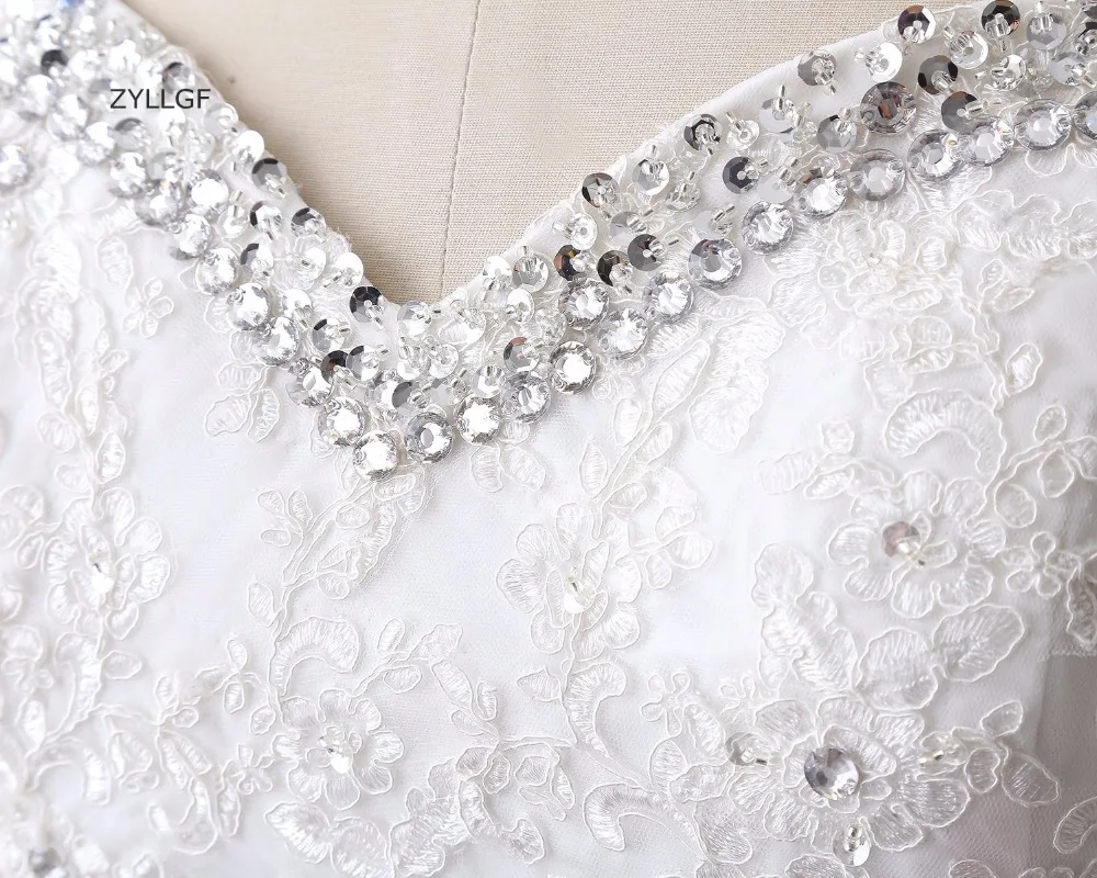ZYLLGF Свадебное Платье Плюс Размер Возлюбленной Кружева Аппликации Одеяние Де Mariage
