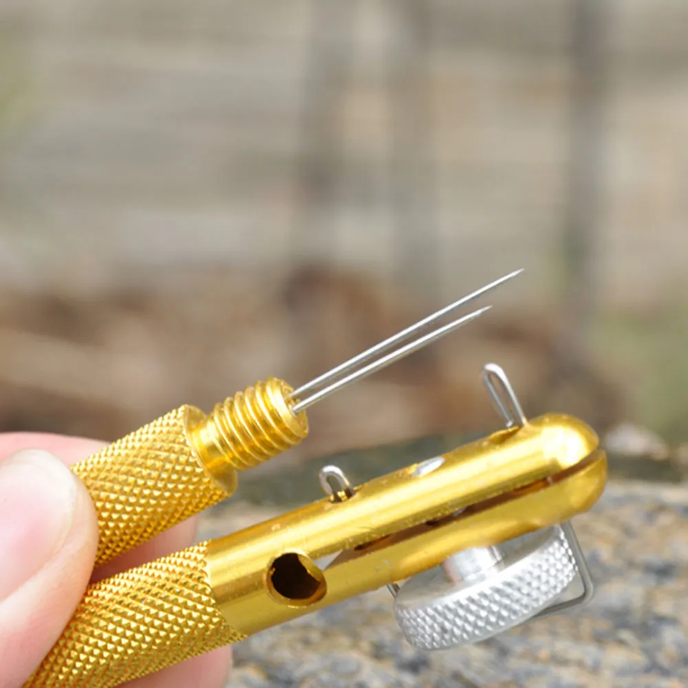 Ручной рыболовный крючок из алюминиевого сплава двуглавый игольчатый узел