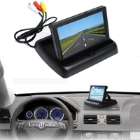 4 3 inch tft lcd car monitor foldable monitor display car reverse camera parking system for car rearview monitors ntsc pal