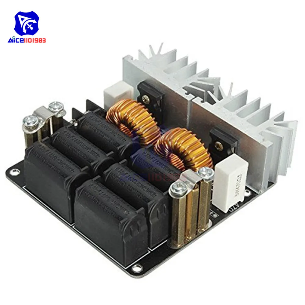 Diymore ZVS DC 12-48 В 20A 1000 Вт Нагревательный модуль низкого напряжения индукционный нагревательный модуль с катушкой Tesla