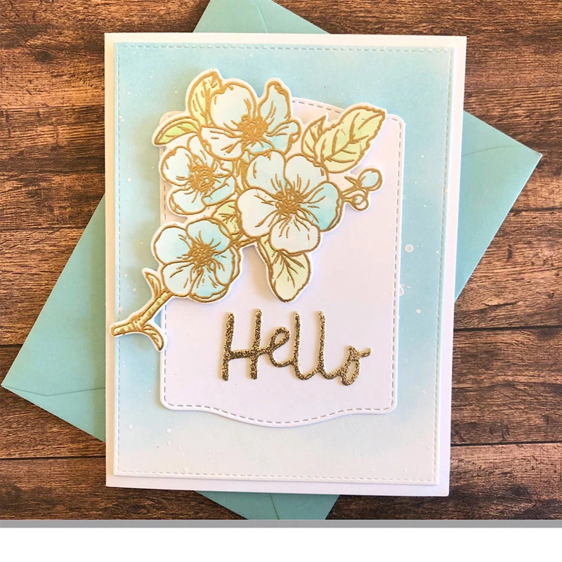 Lily Peach Blossom прозрачный силиконовый штамп/печать для DIY скрапбукинга/фотоальбом ремесло декоративный прозрачный штамп