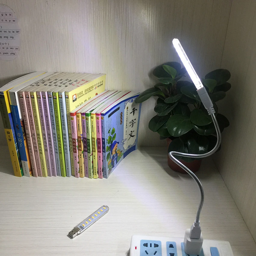 Светодиодный мини-светильник 24 светодиодный s usb DC5V питание для чтения книг лампа SMD5730 12 Вт Портативные аварийные лампы белый и теплый белый светильник