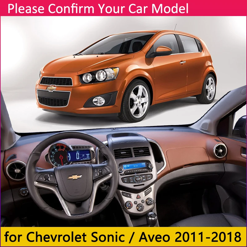 Для Chevrolet Sonic AVEO Holden barina 2011~ Противоскользящий коврик на приборную панель солнцезащитный коврик защитные аксессуары T300 RS