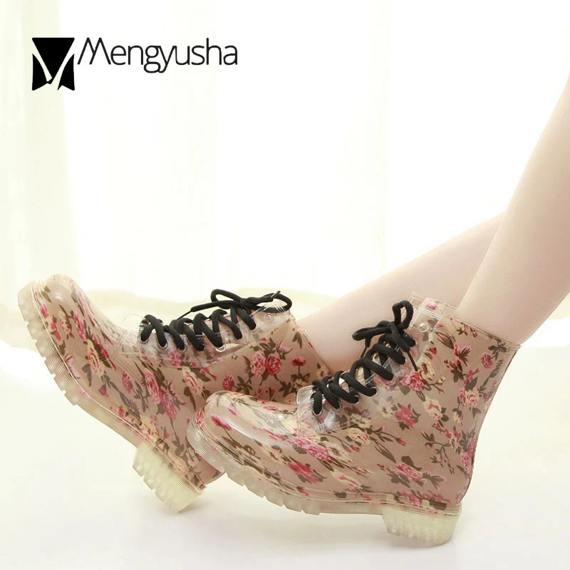 Пикантные леопардовые печати резиновые ботильоны женские весна осень на