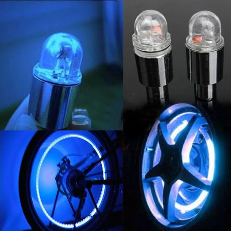 Хит продаж 2 шт. для колес шин клапанов неоновый светодиодный светильник синий