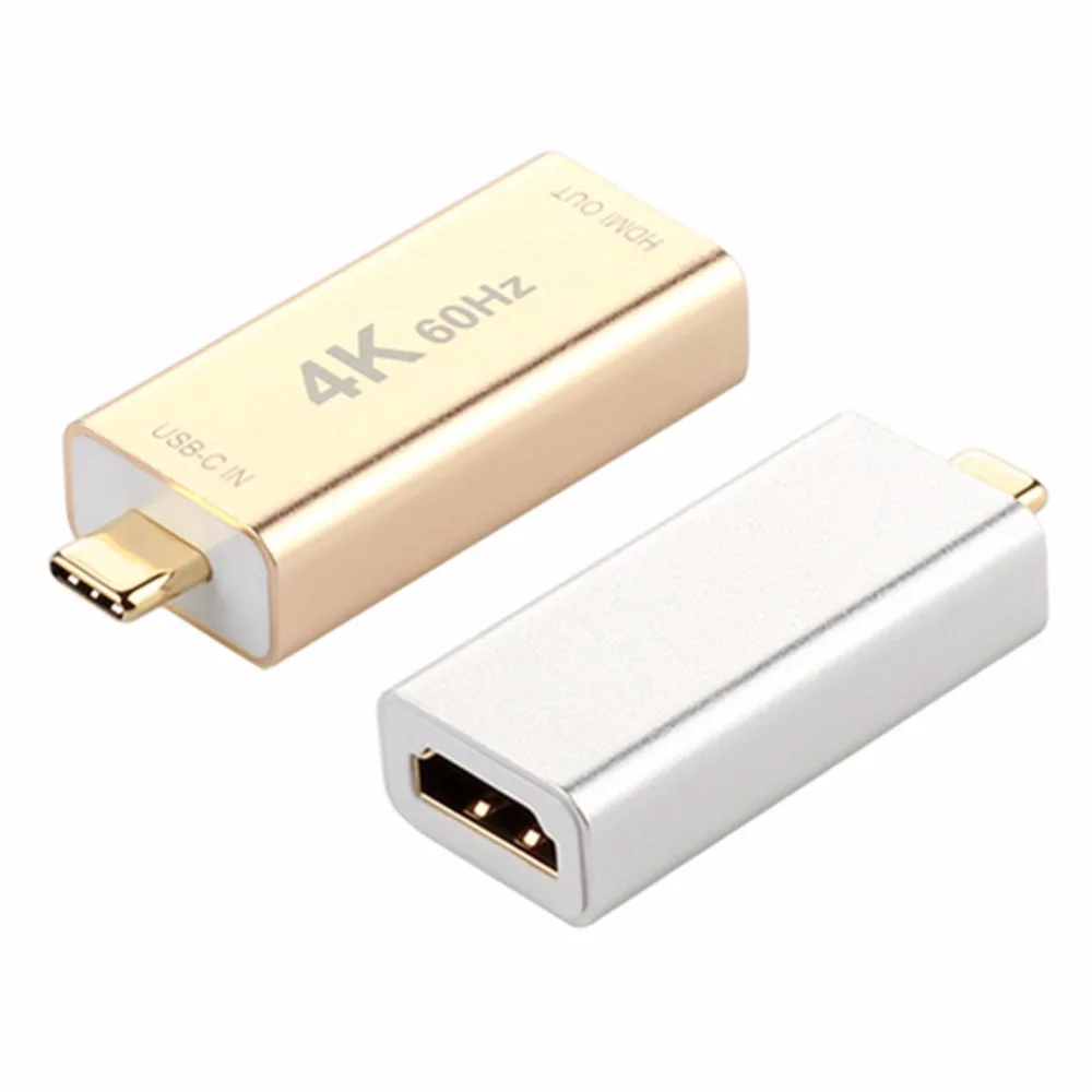 Алюминиевый USB 3 1 Type C (Совместимость с Thunderbolt 3) к HDMI 2 0 (4K @ 60Hz) адаптер конвертер