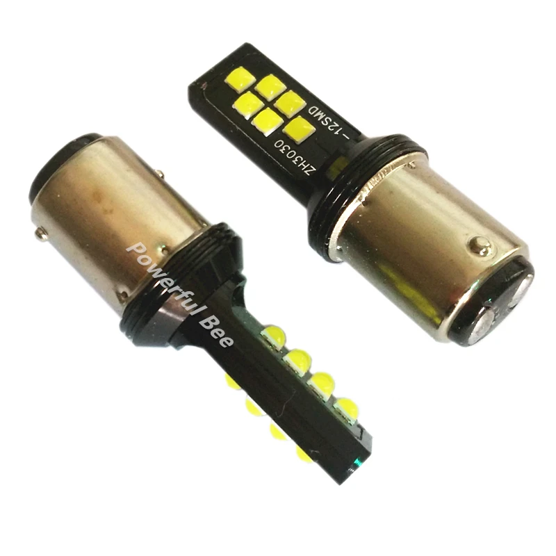 2x1157/BAY15D 3030SMD 24 Вт мощность холодный белый золотой желтый 1200 лм автомобильные